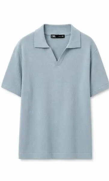 ZARA KNIT POLO T-SHIRT image 4
