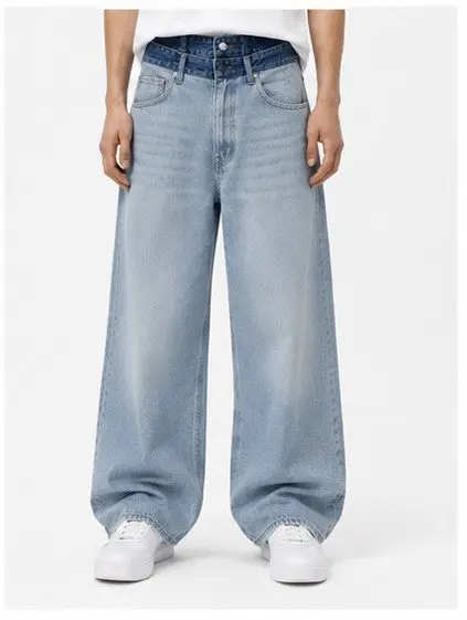 A9 LIGHT BLUE WDE-LEG JEANS  image 0