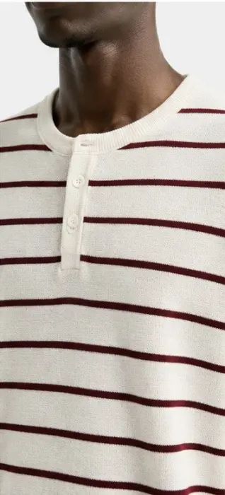 HENLEY STRIPPED T-SHIRT image 3