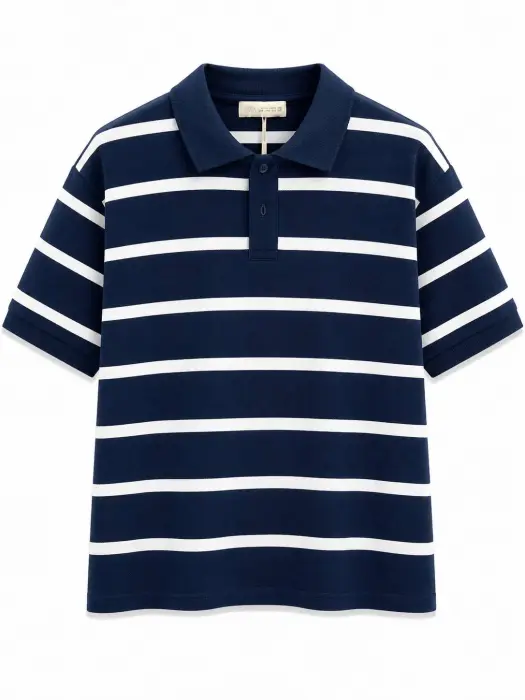 ZARA STRIPPED POLO T-SHIRT  image 1