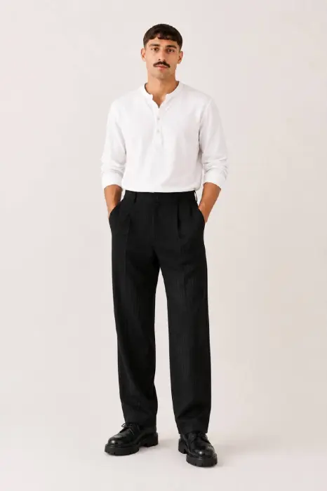 ZARA STRIPPED TAILORED PANT image 1