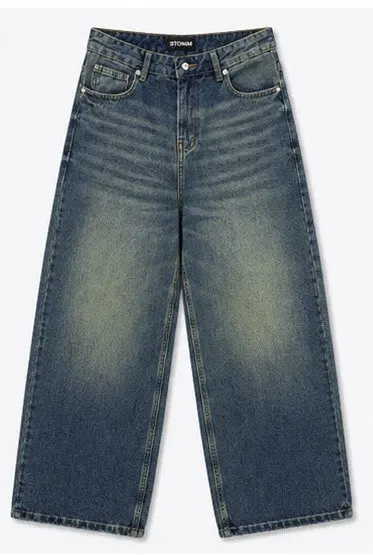 STONIM OLIVE BLUE WIDE-LEG JEANS  image 1