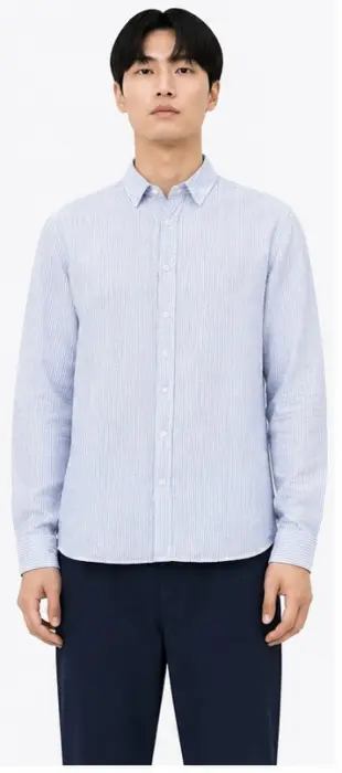 X ZARA STRIPPED LINEN SHIRT  image 1