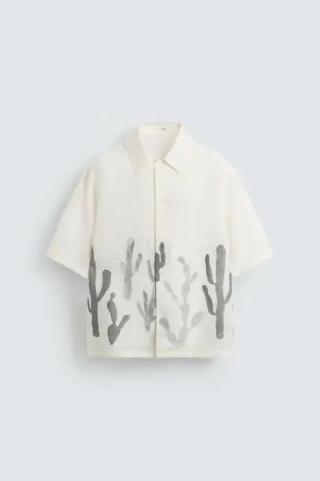 CACTUS PRINT SHORT SEELVE SHIRT image 3