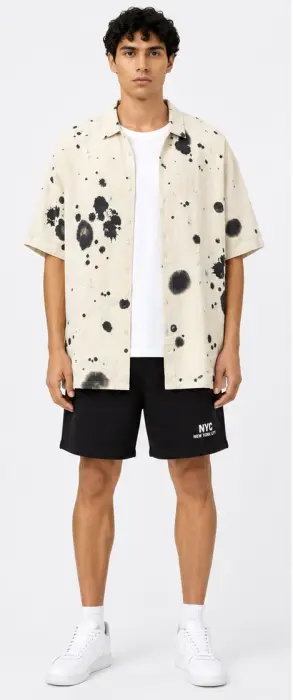 LOF LINEN HALF SHIRT  image 1