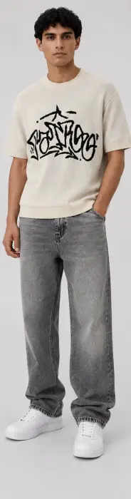 BERSHKA STAR KNIT ROUND SHIRT  image 3