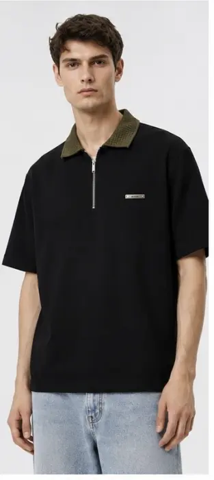  Knit Collar Polo T-shirt image 1