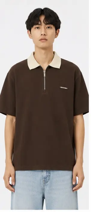  Knit Collar Polo T-shirt image 5
