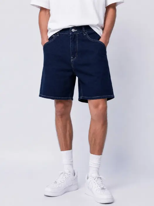 A9 BAGGY FIT DENIM SHORT NAVY BLUE  image 0