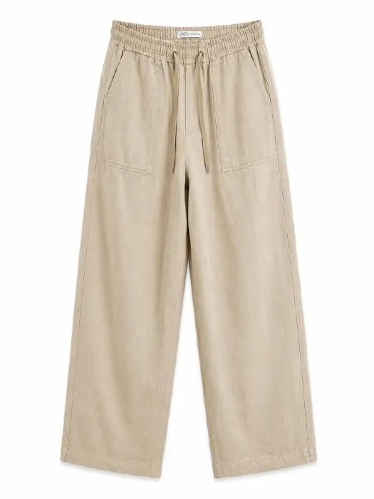 ZARA HARD LINEN PANT WITH POKET  image 2