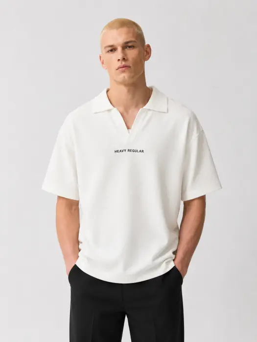 HEAVY KNIT POLO T-SHIRT  image 0