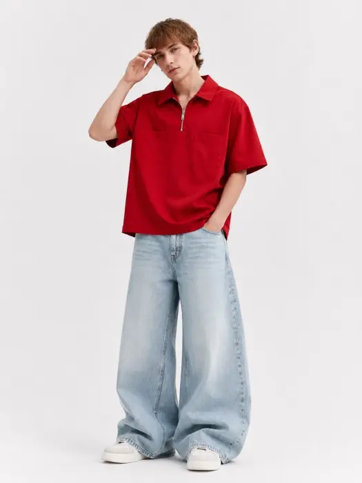 ZARA GABARDINE SHORT SLEEVE SHIRT  image 1