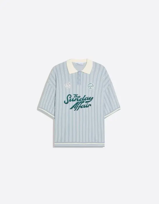 BERSHKA THE SUNDAY POLO T-SHIRT image 3