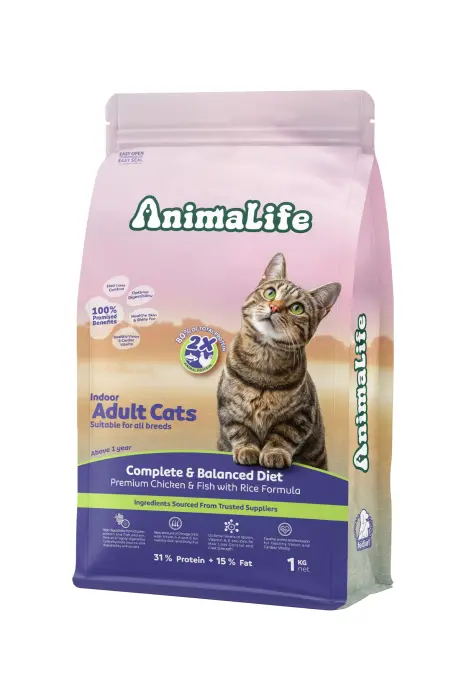 Animal Life Adult Cat Food with Chicken, Fish & Rice – 1 kg image 0