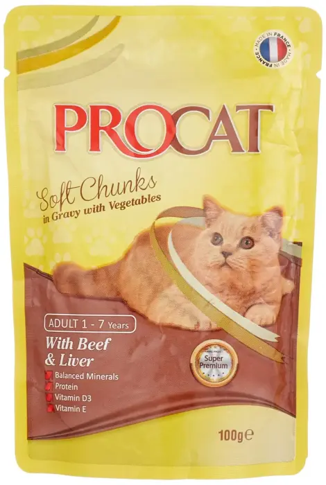 Procat Pouch Beef&amp;Liver -100 GM image 0
