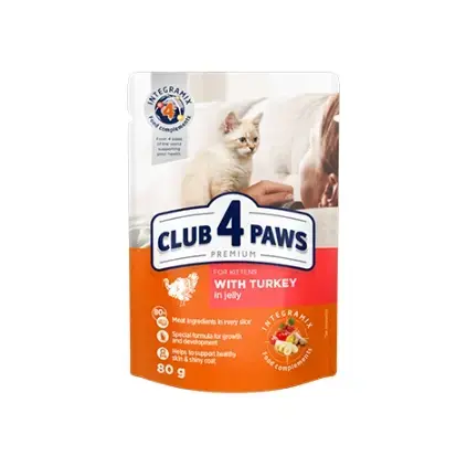 Club 4 Paws Kormotech  Kittens Turkey 100g image 0