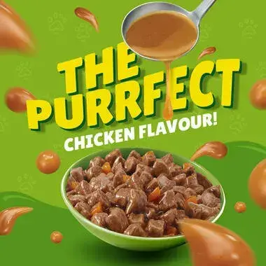 Purina Friskies Chunks in Gravy Wet Cat Food Pouch chicken 85g image 1