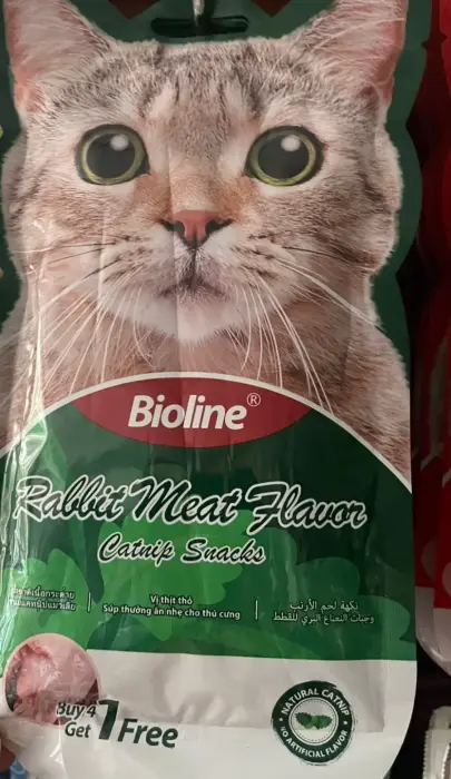 Bioline Catnip Snacks -Rabbit meat flavor image 0