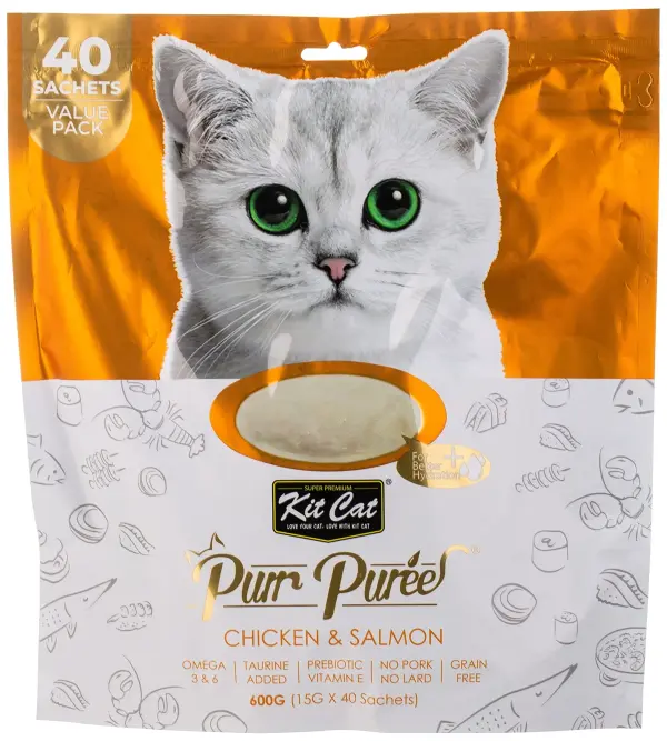 Puree Chicken And Salmon Pet Treat Multicolour 15g image 0