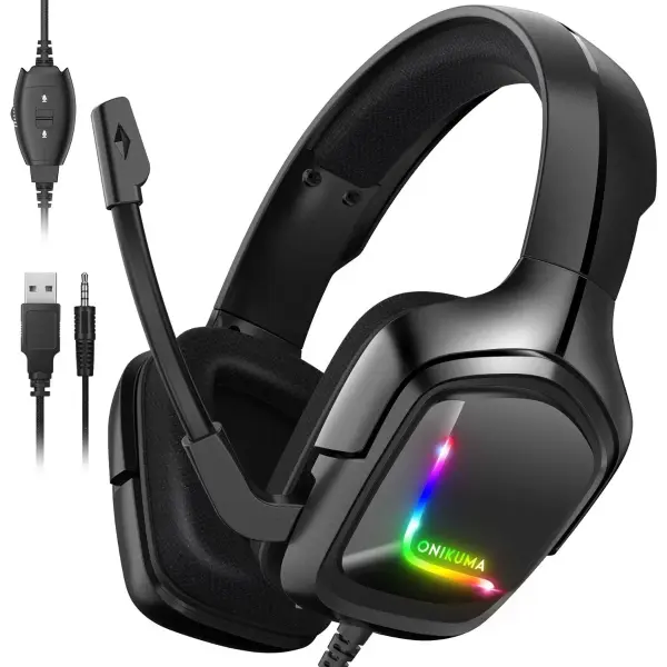 سماعه اونيكوما كي20 لجميع الاجهزه للقيمز لون اسود ps4 + ps5 image 0