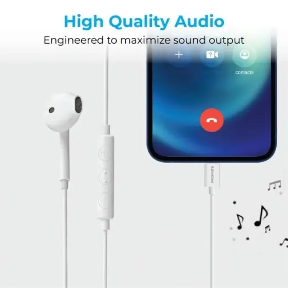 سماعه طرف واحد للايفون لايتنق من بروميت كفاله سنتين صوت واضح hd   جهة يمين معتمده من ابل image 3