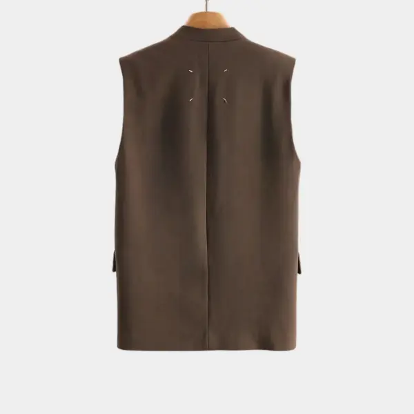 Espresso Brown Vest with Metal Clasp image 1