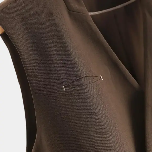 Espresso Brown Vest with Metal Clasp image 2