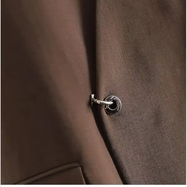 Espresso Brown Vest with Metal Clasp image 3