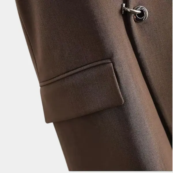 Espresso Brown Vest with Metal Clasp image 4