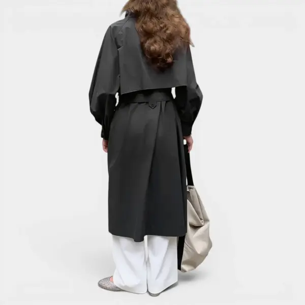 Light Organic Cotton Trench Coat with Belted Waist image 3