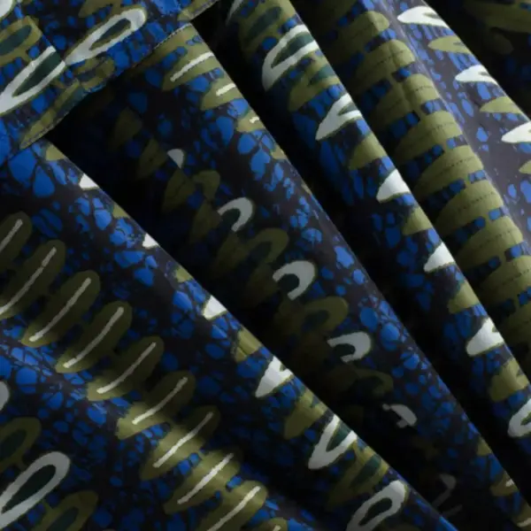 Patterned Trench Coat with Belt / Sapphire Blue / Free Size image 4