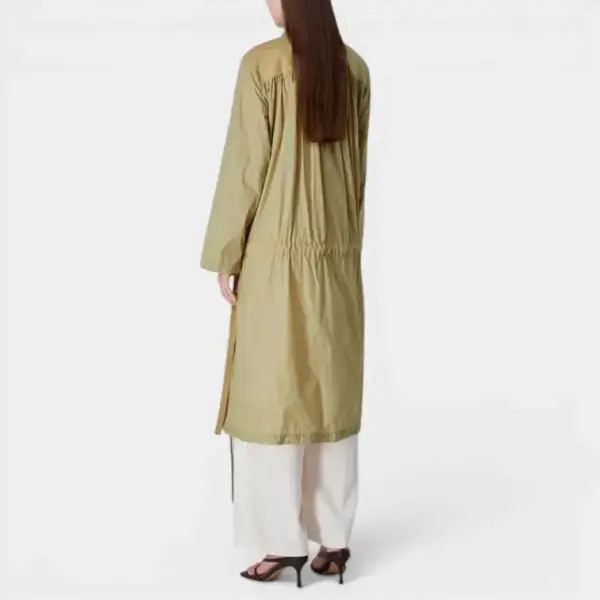 Sandstone Khaki Trench Coat with Adjustable Waist / Sandstone Khaki / Free Size image 1
