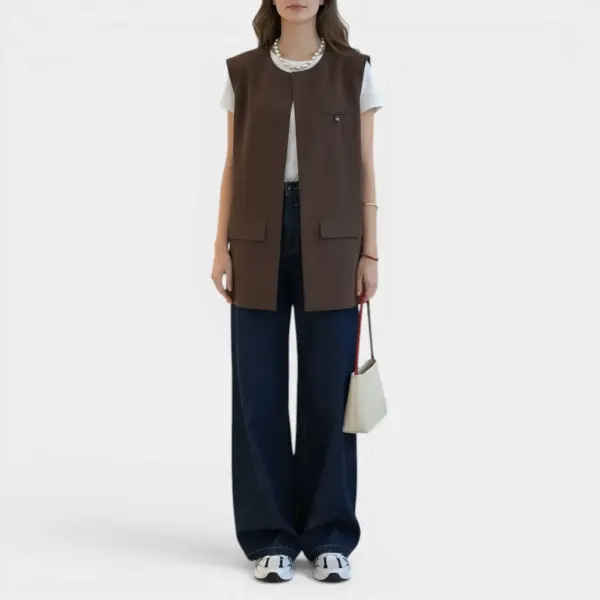 Mocha Sleeveless Vest image 3
