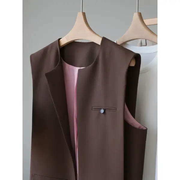Mocha Sleeveless Vest image 7