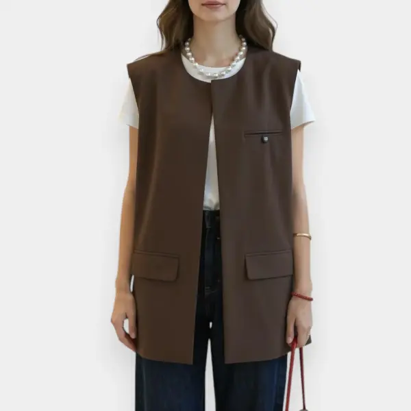 Mocha Sleeveless Vest image 0