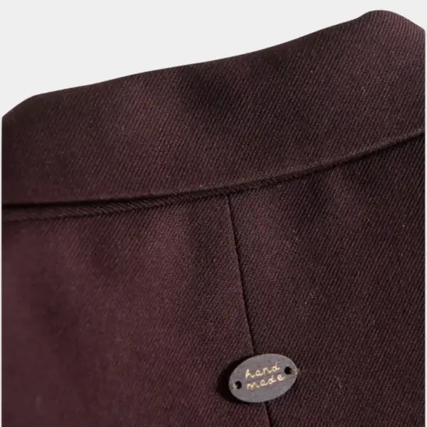 Structured Maroon Blazer with Leopard Cuff Detail image 4