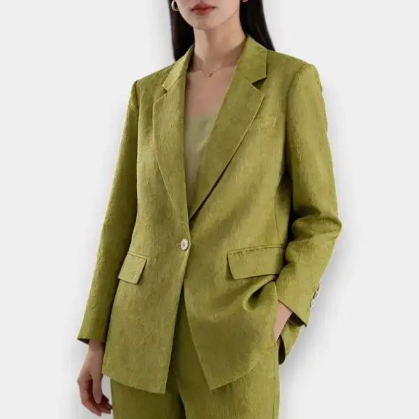Embossed Jacquard Bubble Crepe Blazer image 1