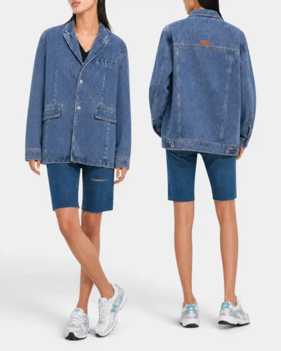 Denim Blazer Jacket / Denim Blue / Free Size image 6