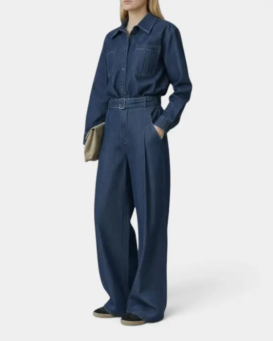Denim Set – Shirt & Pants with Belt image 1