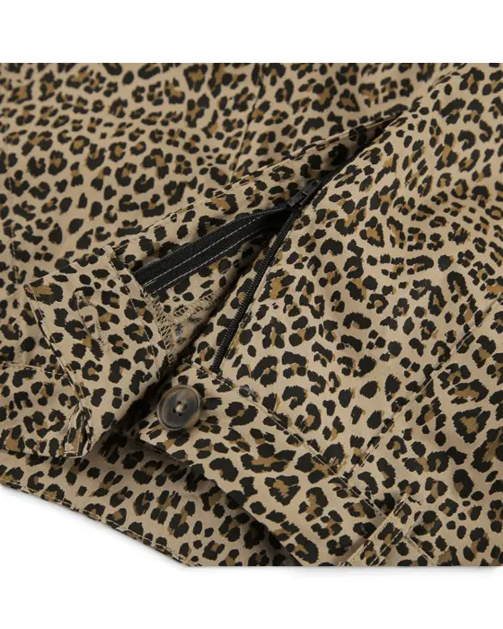 High Waist Cotton Leopard Print Trousers image 4
