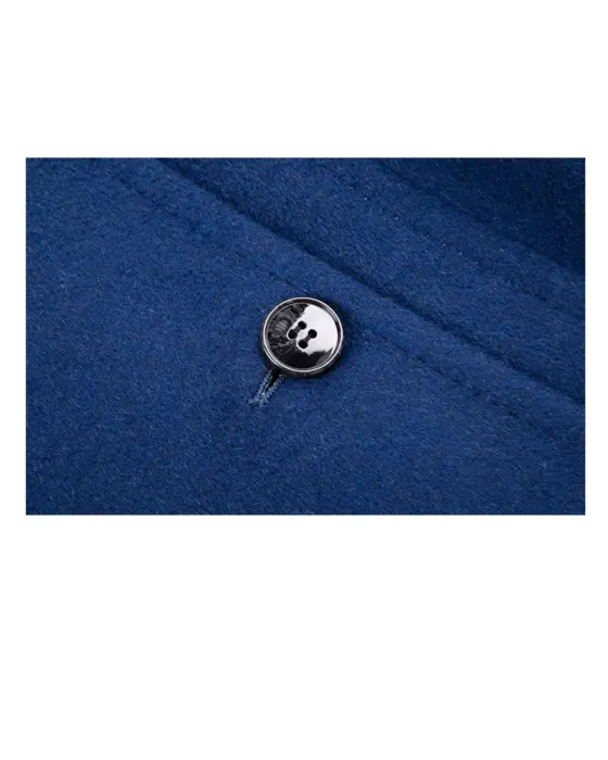 Double-Breasted Wool Blend Coat with Belt image 9
