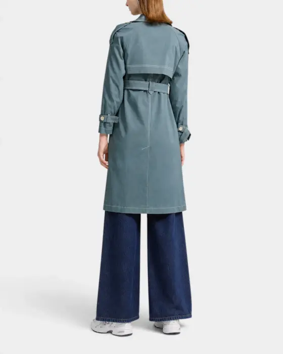 Double-Breasted Trench Coat with Belt image 3