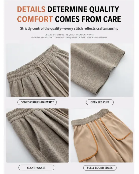 Wide Leg sweatpants with Brushed Lining image 9