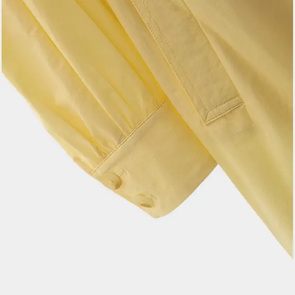 Butter Yellow Trench Coat with Adjustable Waist image 8