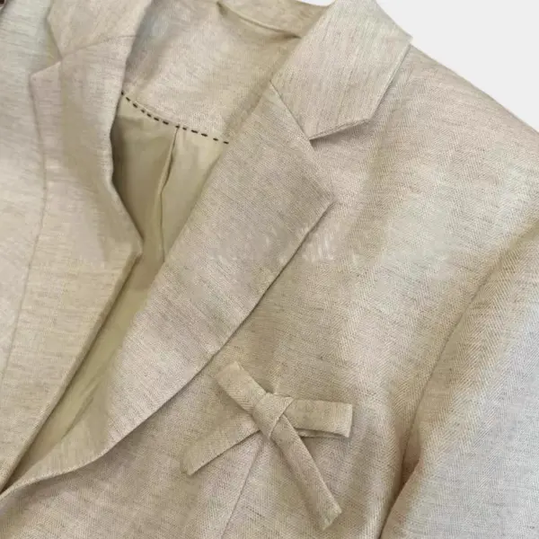 Tencel Linen Blazer with Silk Scarf image 5