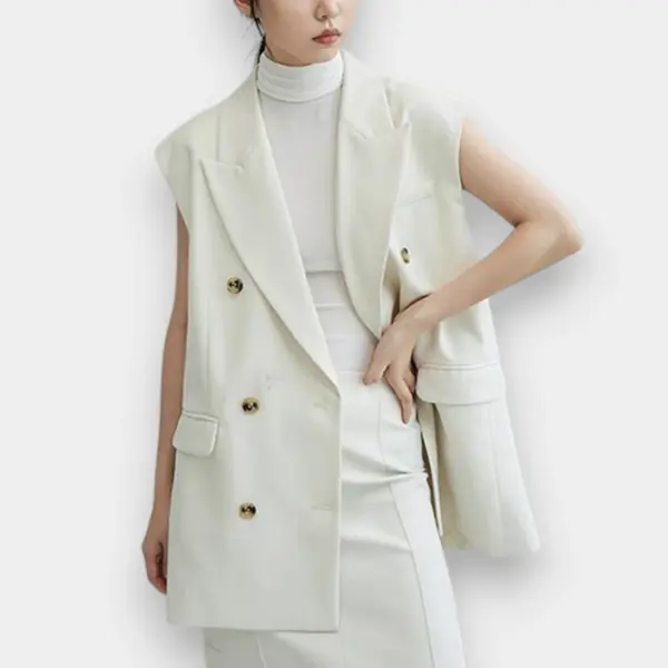 Double‑Breasted Vest Jacket with Two Buttons image 5