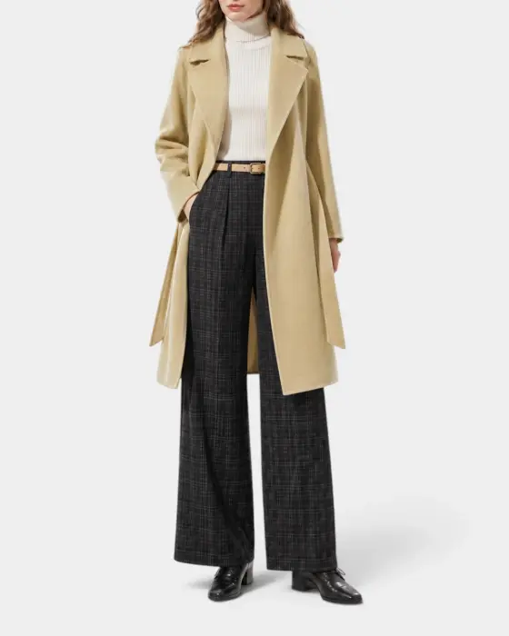 Belted Pure Wool Overcoat  image 4