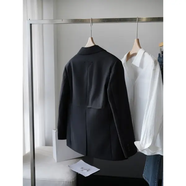 Black Luxe Drawstring Blazer image 7