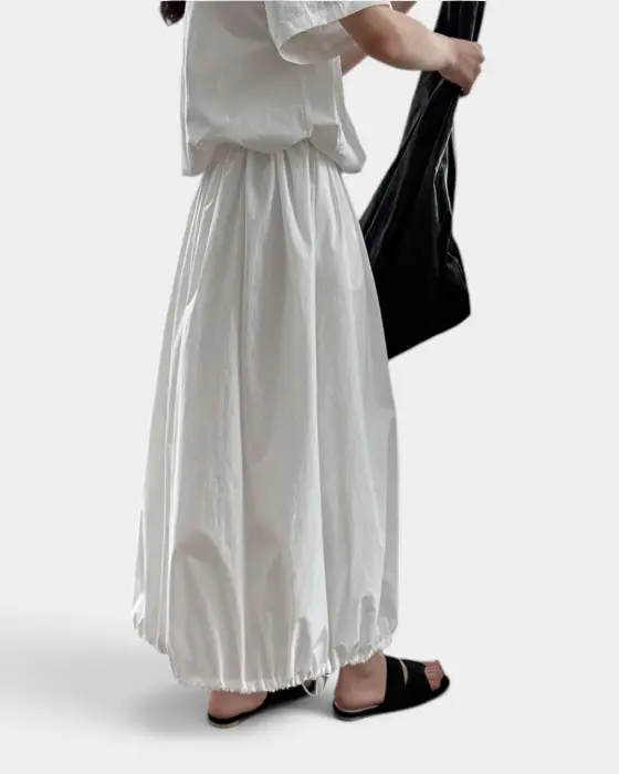 Two-Piece Summer Set – Short-Sleeved Top & Puffy Hem Skirt image 9