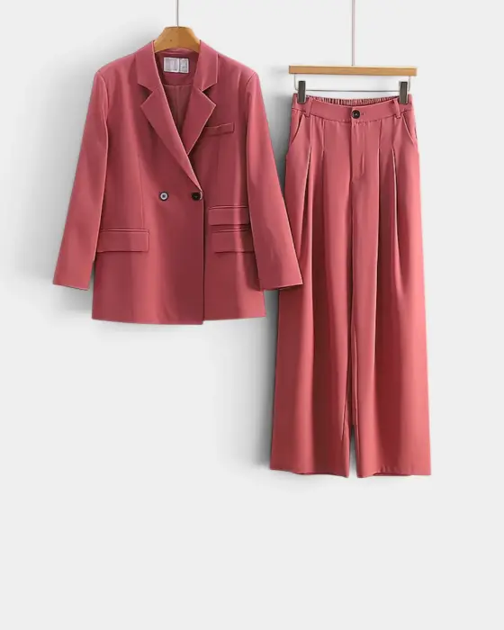 Suit Set - Blazer and Wide-Leg Pants image 9